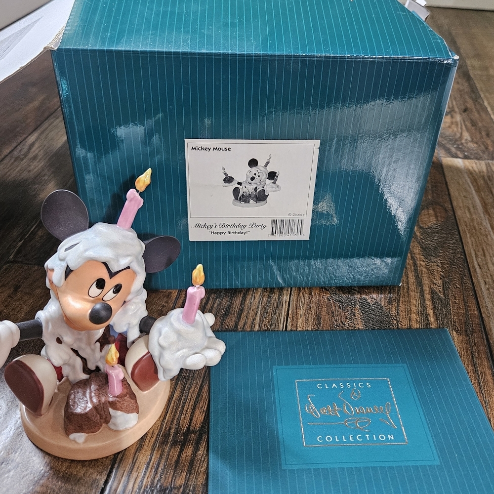 Walt Disney Classic‎ Collection Mickey's Birthday Party Figurine. New In Box